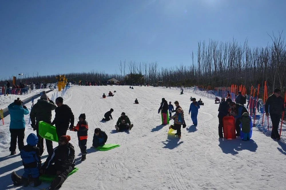 Panoramic mountain view near Lake Mountain summit
